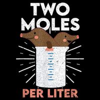 Two Moles Per Liter Funny Chemistry Science Tee Flatbill Hat