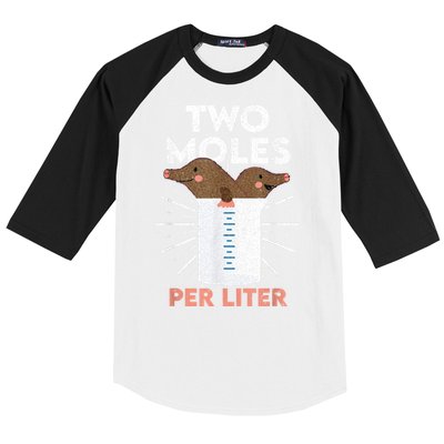 Two Moles Per Liter Funny Chemistry Science Tee Baseball Sleeve Shirt