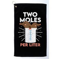 Two Moles Per Liter Funny Chemistry Science Tee Golf Towel