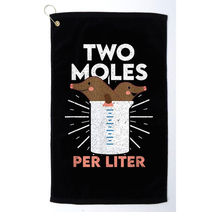 Two Moles Per Liter Funny Chemistry Science Tee Golf Towel