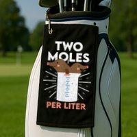 Two Moles Per Liter Funny Chemistry Science Tee Golf Towel