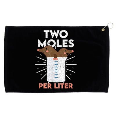 Two Moles Per Liter Funny Chemistry Science Tee Grommeted Golf Towel