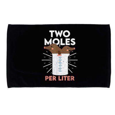 Two Moles Per Liter Funny Chemistry Science Tee Microfiber Hand Towel