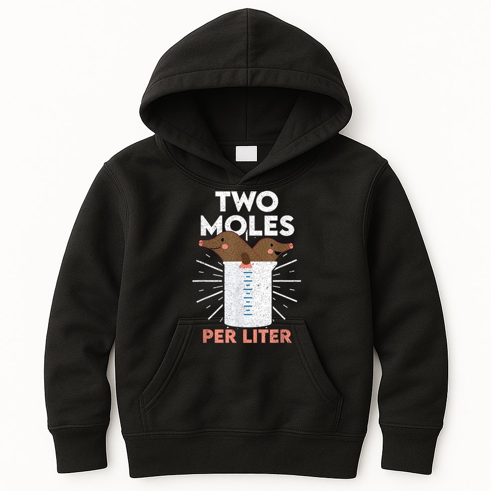 Two Moles Per Liter Funny Chemistry Science Tee Kids Hoodie
