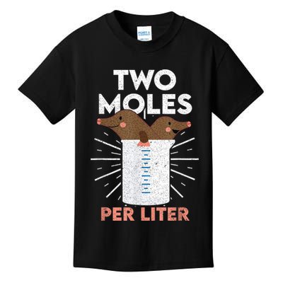 Two Moles Per Liter Funny Chemistry Science Tee Kids T-Shirt