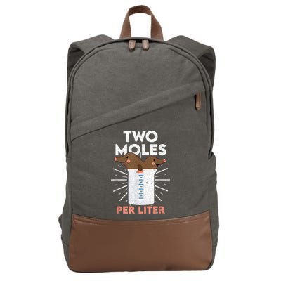 Two Moles Per Liter Funny Chemistry Science Tee Cotton Canvas Backpack