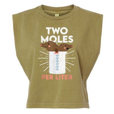 Two Moles Per Liter Funny Chemistry Science Tee Garment-Dyed Women's Muscle Tee