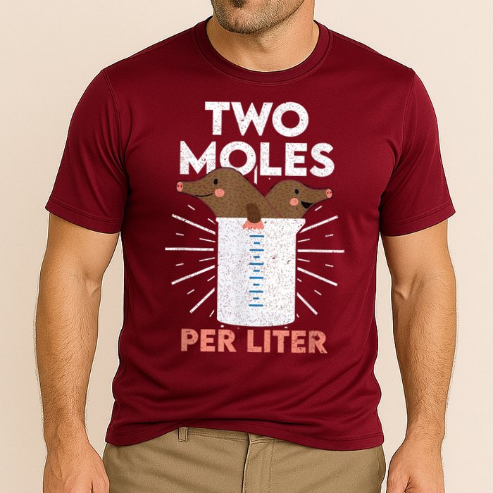 Two Moles Per Liter Funny Chemistry Science Tee Performance Shirt