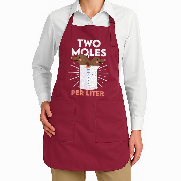 Two Moles Per Liter Funny Chemistry Science Tee Apron