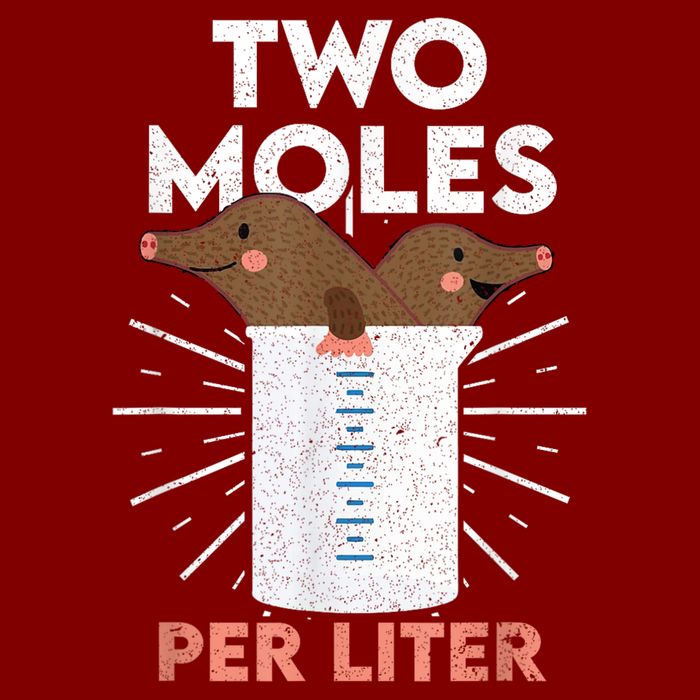 Two Moles Per Liter Funny Chemistry Science Tee Apron