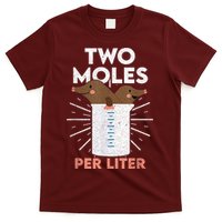 Two Moles Per Liter Funny Chemistry Science Tee T-Shirt