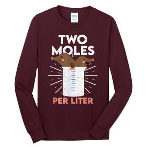 Two Moles Per Liter Funny Chemistry Science Tee Tall Long Sleeve T-Shirt