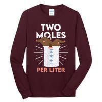 Two Moles Per Liter Funny Chemistry Science Tee Tall Long Sleeve T-Shirt