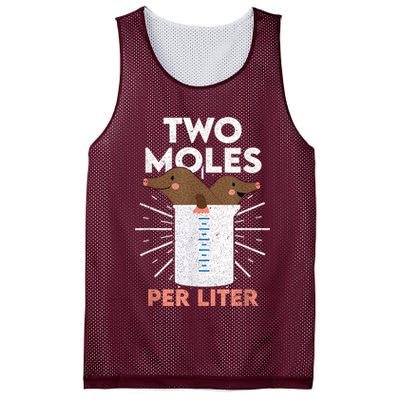 Two Moles Per Liter Funny Chemistry Science Tee Mesh Reversible Basketball Jersey Tank