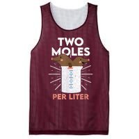 Two Moles Per Liter Funny Chemistry Science Tee Mesh Reversible Basketball Jersey Tank