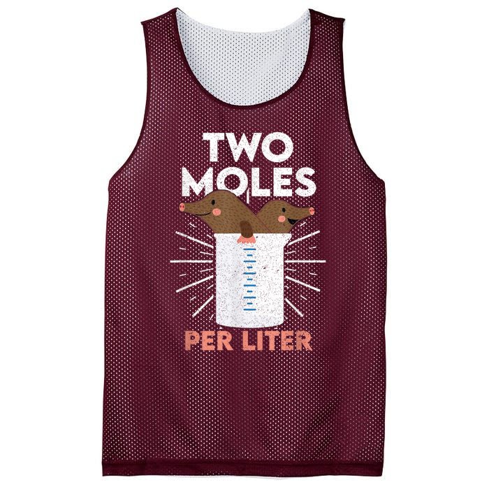 Two Moles Per Liter Funny Chemistry Science Tee Mesh Reversible Basketball Jersey Tank