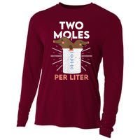 Two Moles Per Liter Funny Chemistry Science Tee Cooling Performance Long Sleeve Crew