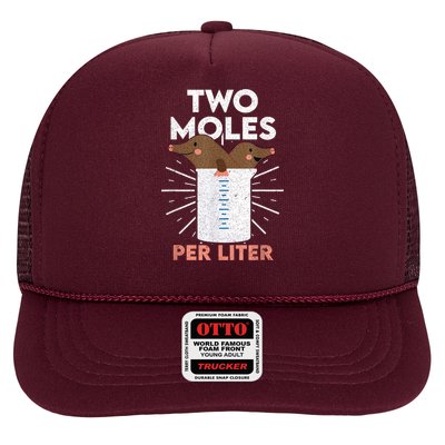 Two Moles Per Liter Funny Chemistry Science Tee Trucker Hat