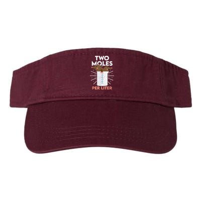 Two Moles Per Liter Funny Chemistry Science Tee Visor