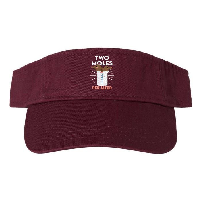 Two Moles Per Liter Funny Chemistry Science Tee Visor