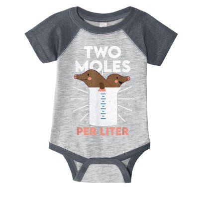 Two Moles Per Liter Funny Chemistry Science Tee Infant Baby Jersey Bodysuit