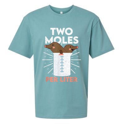 Two Moles Per Liter Funny Chemistry Science Tee Sueded Cloud Jersey T-Shirt