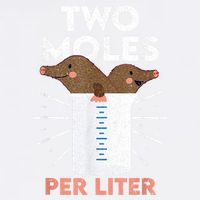 Two Moles Per Liter Funny Chemistry Science Tee Garment-Dyed Sweatshirt