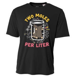 Two Moles Per Liter Science Lover Chemistry Mammal Mole Cooling Performance Crew T-Shirt