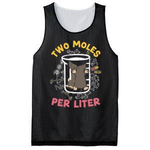 Two Moles Per Liter Science Lover Chemistry Mammal Mole Mesh Reversible Basketball Jersey Tank