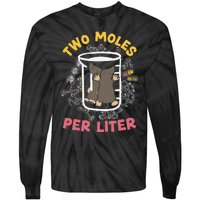 Two Moles Per Liter Science Lover Chemistry Mammal Mole Tie-Dye Long Sleeve Shirt