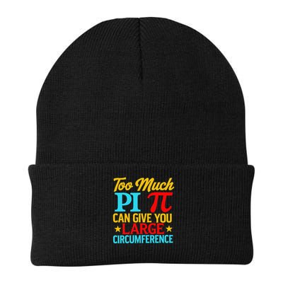 Too Much Pi National Pi Day Science Pi Symbol Math Lover Knit Cap Winter Beanie