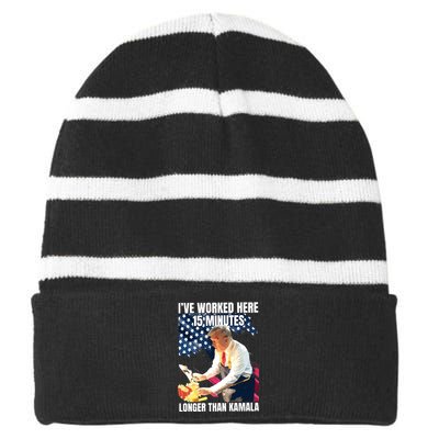 Trump Mcdonald Pennsylvania Maga Trump 2024 Striped Beanie with Solid Band