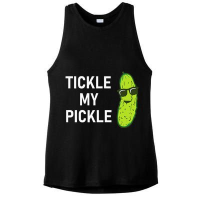 Tickle My Pickle Funny Jokes Sarcastic Ladies PosiCharge Tri-Blend Wicking Tank