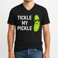 Tickle My Pickle Funny Jokes Sarcastic V-Neck T-Shirt