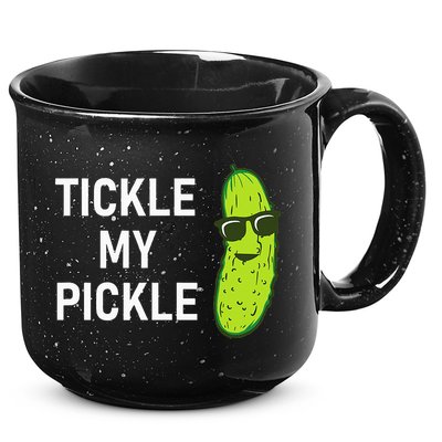 Tickle My Pickle Funny Jokes Sarcastic 15oz Campfire Ceramic Mug