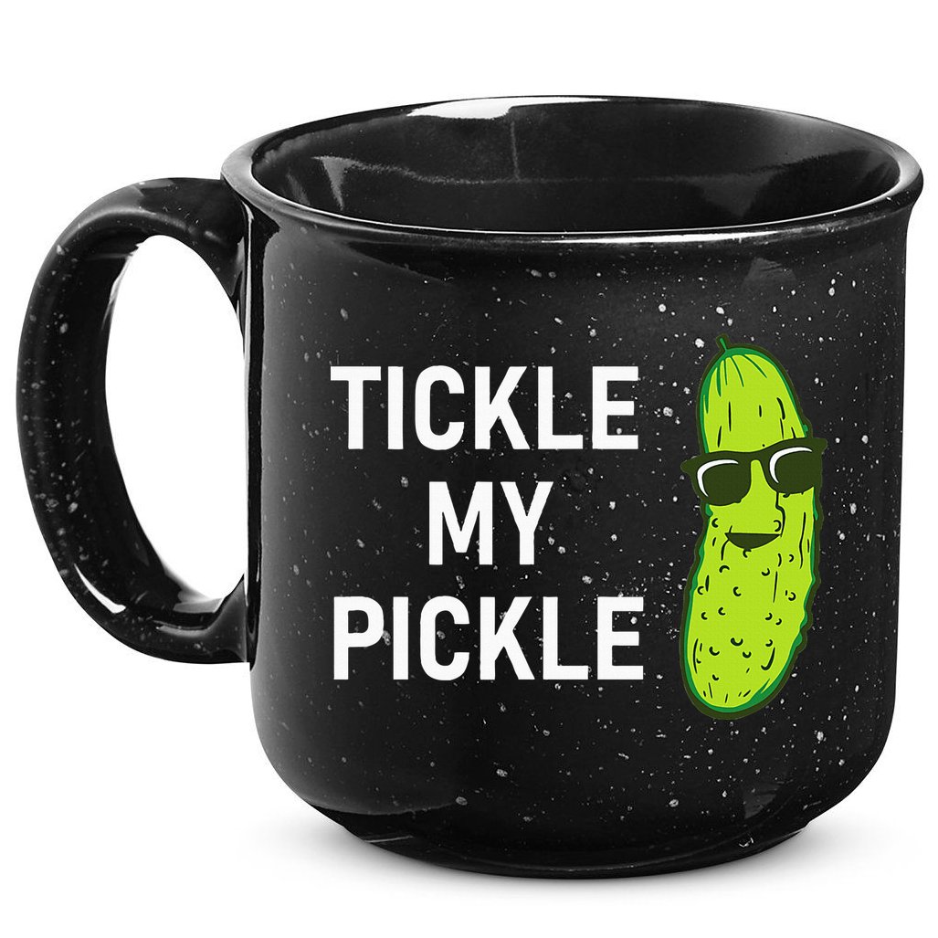 Tickle My Pickle Funny Jokes Sarcastic 15oz Campfire Ceramic Mug