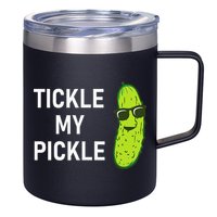 Tickle My Pickle Funny Jokes Sarcastic 12oz Stainless Steel Coffee Mug
