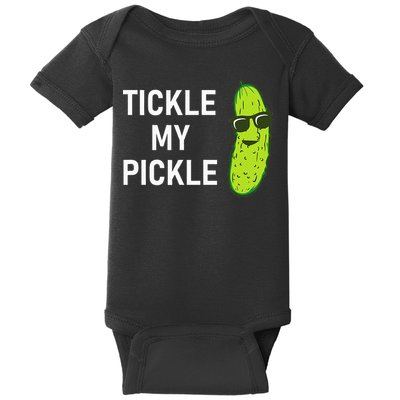 Tickle My Pickle Funny Jokes Sarcastic Baby Bodysuit