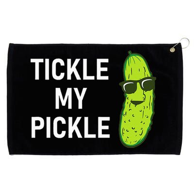 Tickle My Pickle Funny Jokes Sarcastic Grommeted Golf Towel