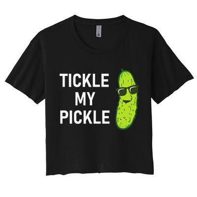Tickle My Pickle Funny Jokes Sarcastic Crop Top