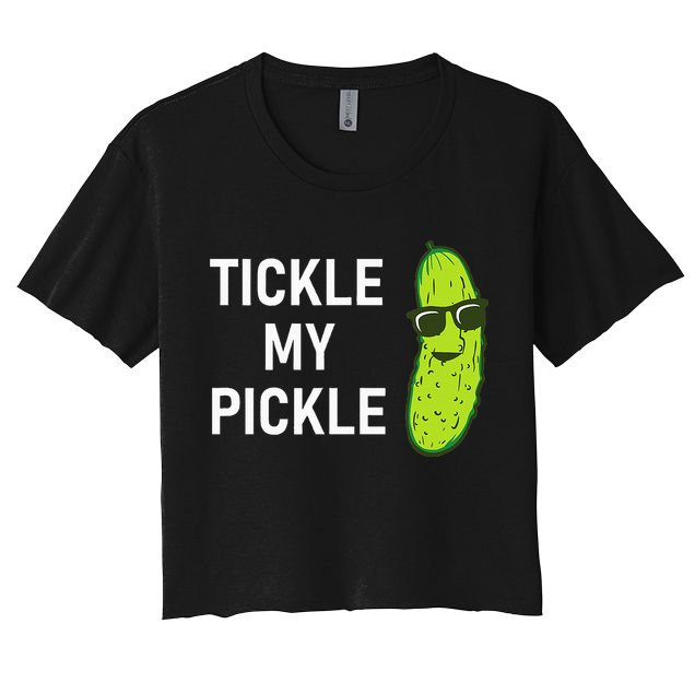 Tickle My Pickle Funny Jokes Sarcastic Crop Top