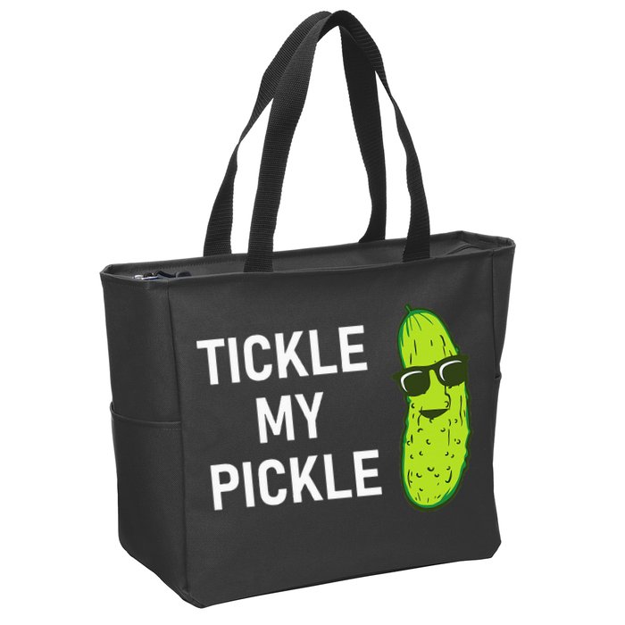 Tickle My Pickle Funny Jokes Sarcastic Zip Tote Bag