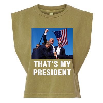 ThatS My President Trump Rally Shooter Mug Shot Trump Garment-Dyed Women's Muscle Tee