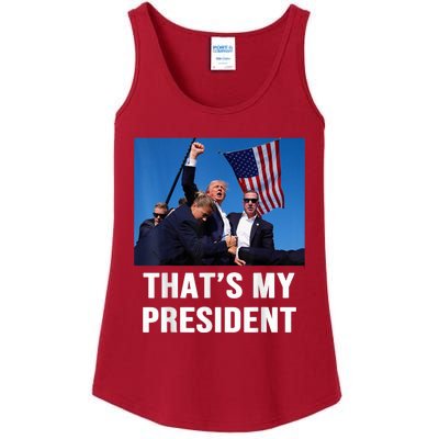 ThatS My President Trump Rally Shooter Mug Shot Trump Ladies Essential Tank