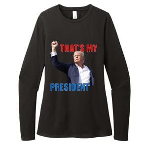 Thats My President Trump 2024 Donald Trump Survived Shooter Womens CVC Long Sleeve Shirt