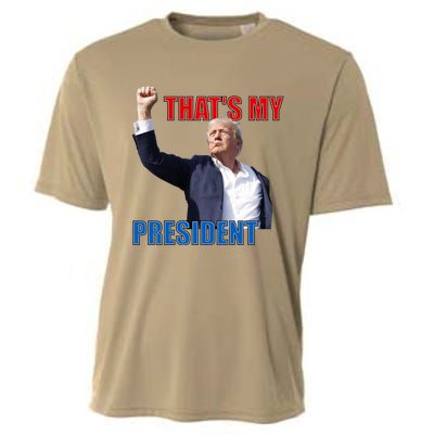 Thats My President Trump 2024 Donald Trump Survived Shooter Cooling Performance Crew T-Shirt