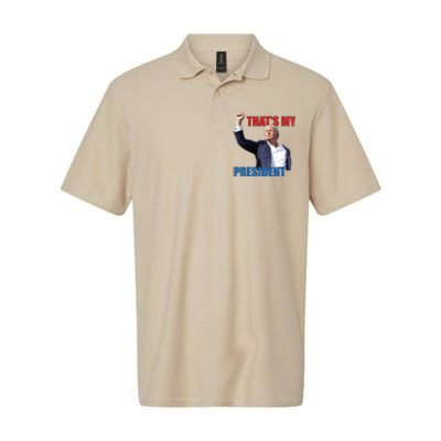 Thats My President Trump 2024 Donald Trump Survived Shooter Softstyle Adult Sport Polo