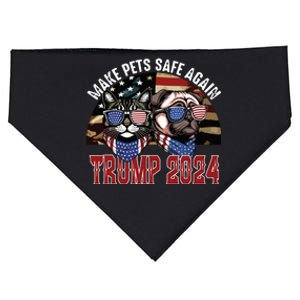 Trump Make Pets Safe Again Funny Save Our Pets Vote Trump USA-Made Doggie Bandana