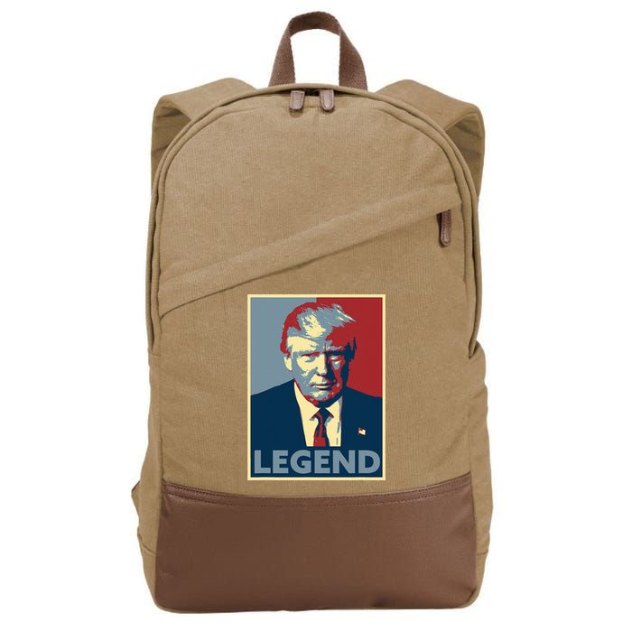 Trump Mugshot Poster The Mugshot Cotton Canvas Backpack