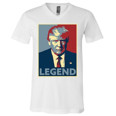 Trump Mugshot Poster The Mugshot V-Neck T-Shirt